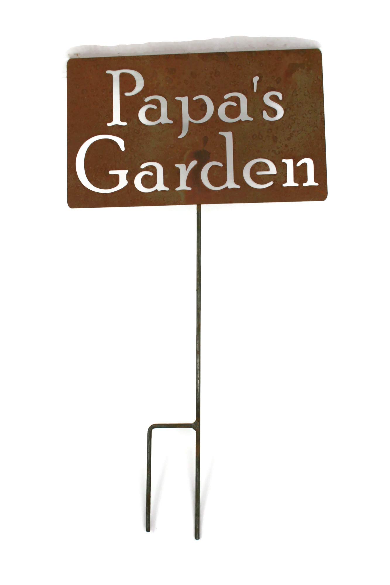 Personalized Family Name Garden Stake - 20 to 33 Inches Tall (Papa's Garden, Large 28