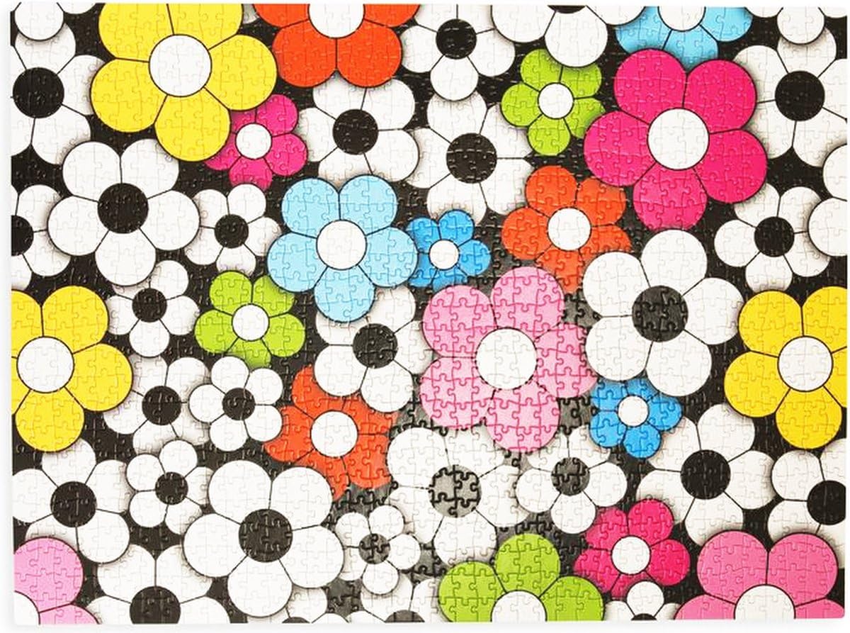 Happy Flowers Puzzle - 1000 Piece Jigsaw Puzzle for Adults, Beautiful Floral Artwork, Relaxing & Challenging Brain Game - Perfect for Family Bonding, Stress Relief & Home Decor