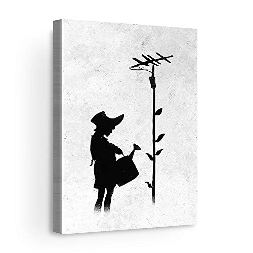 Banksy Watering Girl Canvas