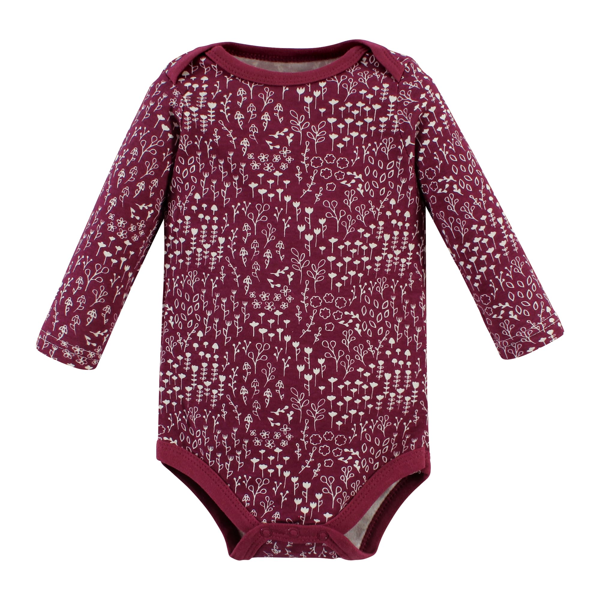 Hudson Baby Unisex Cotton Long-Sleeve Bodysuits - Little Love Flowers 5-Pack (9-12 Months) | Soft & Comfortable Baby Onesies for Daily Wear, Playtime & Photo Shoots