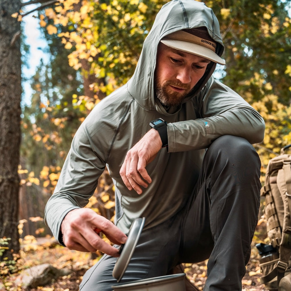 Cooling Long Sleeve Hooded Shirt for Men - Breathable & Moisture-Wicking Performance Wear for Outdoor Sports & Gym Workouts
