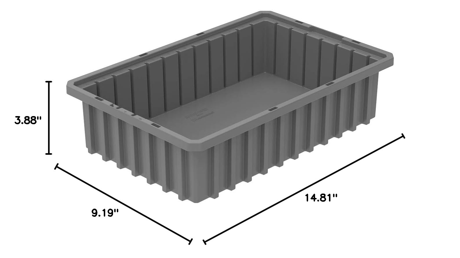 Akro-Mils 33164 Stackable Plastic Storage Bins with Dividers - 16.5