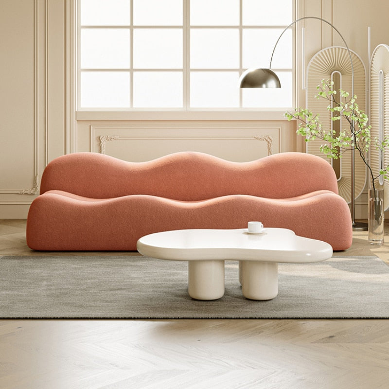 Wave Sofa - Modern Exclusive Design, Ultra Comfortable Cushioned Living Room Furniture for Relaxing & Entertaining Guests