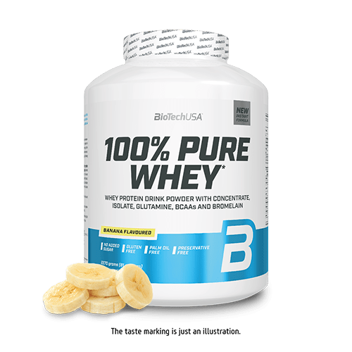 BioTechUSA 100% Pure Whey Protein Powder - 5lb (2.27kg) Vanilla Flavor for Muscle Recovery & Growth - Post-Workout Shake for Gym & Fitness Enthusiasts