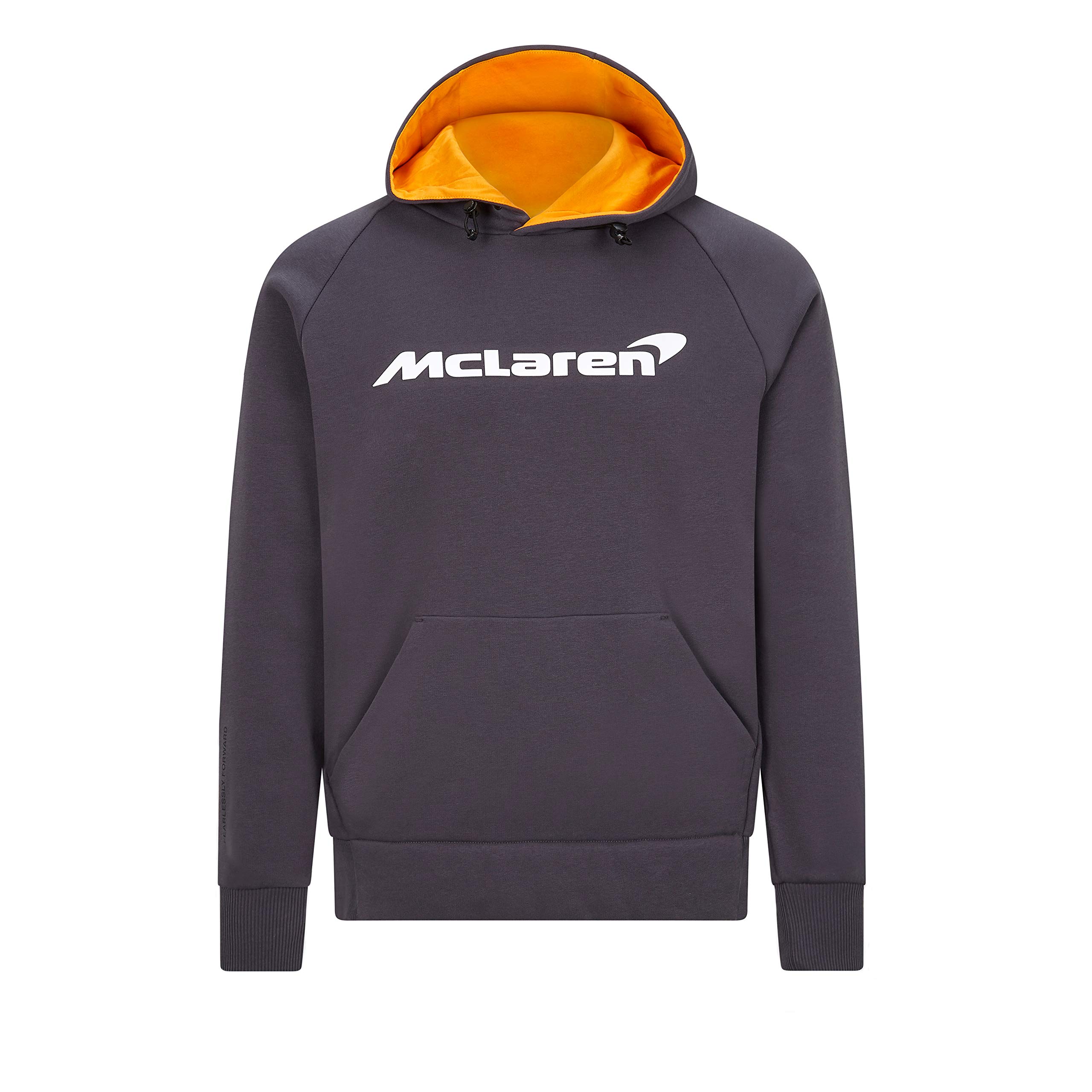 McLaren F1 Men's Essentials Sweatshirt Hoodie - Anthracite Grey Pullover for Casual Wear, Street Style & Motorsport Fans