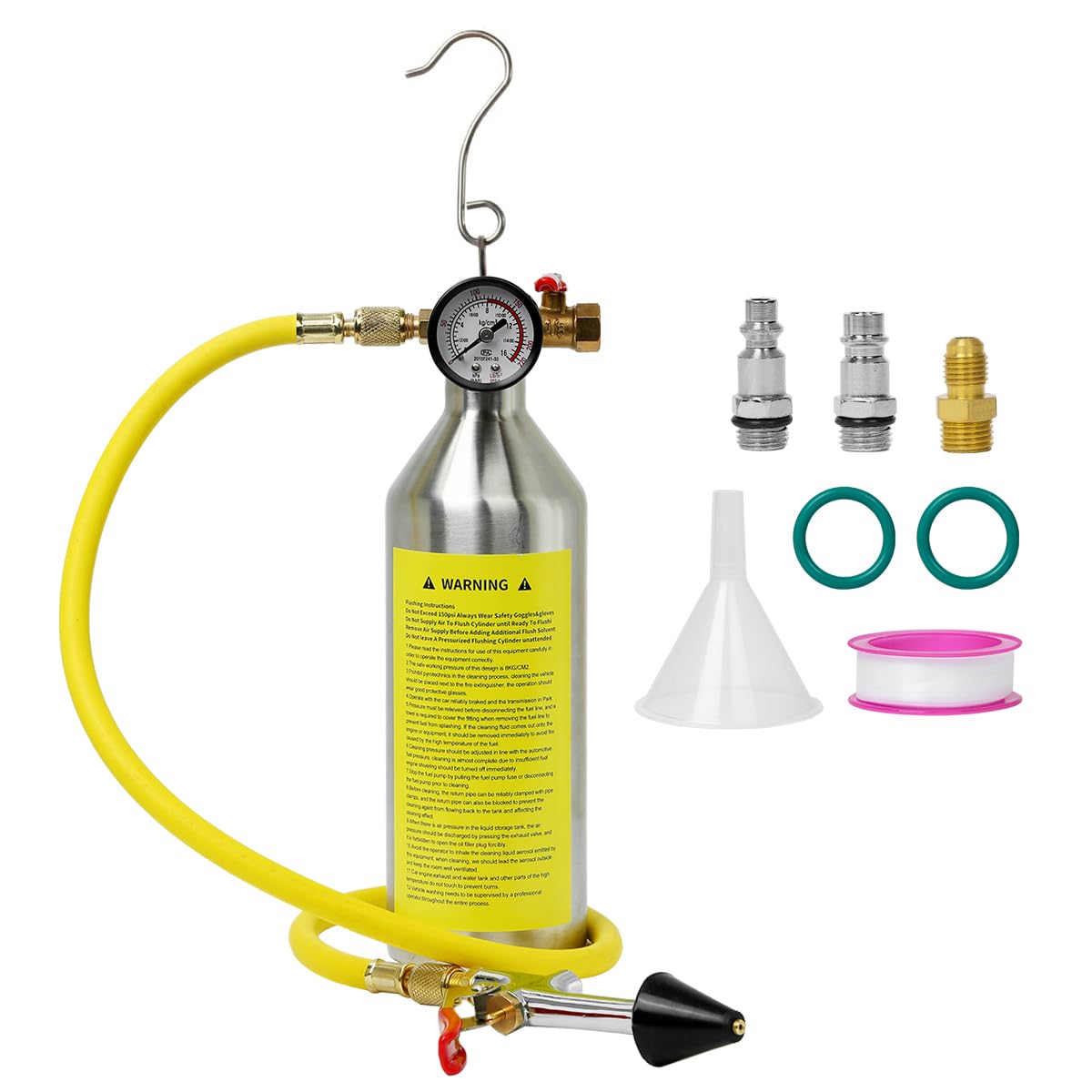 WNZ AC Flush Kit - Professional A/C Air Conditioner System Cleaning Tool Set for Auto Maintenance | Perfect for Home Garage & DIY Car Repair