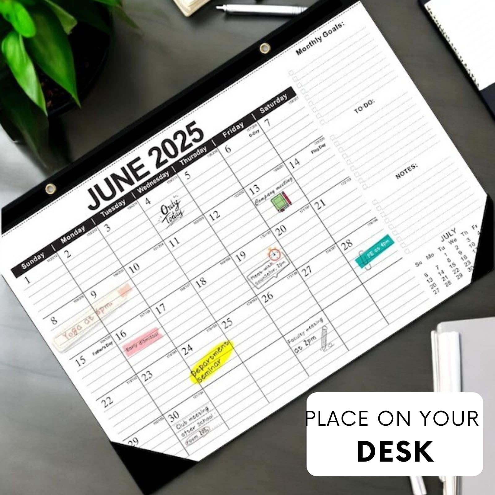 2025-2026 Large 18-Month Wall Calendar with Julian Dates | Jan 2025 - Jun 2026 | 17