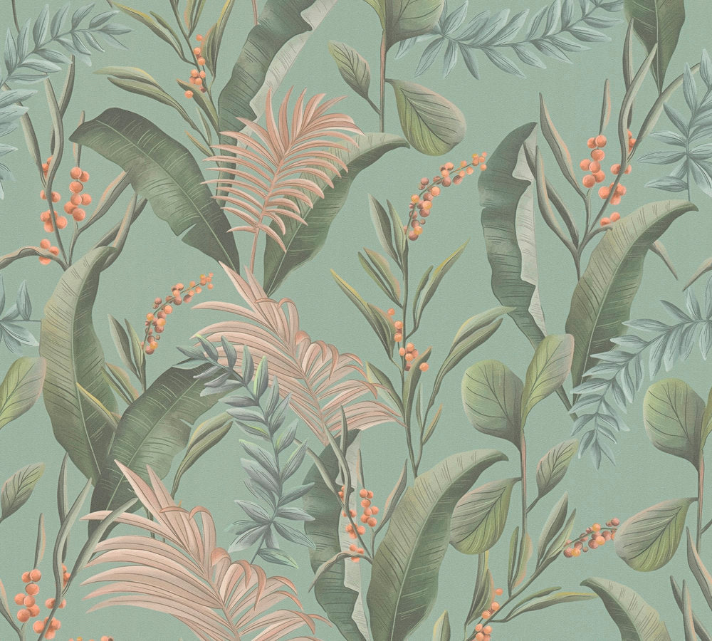 Drawn Into Nature Jungle Wall Art - Stunning Tropical Landscape Canvas Print for Home & Office Decor | Perfect for Living Room, Bedroom, or Office
