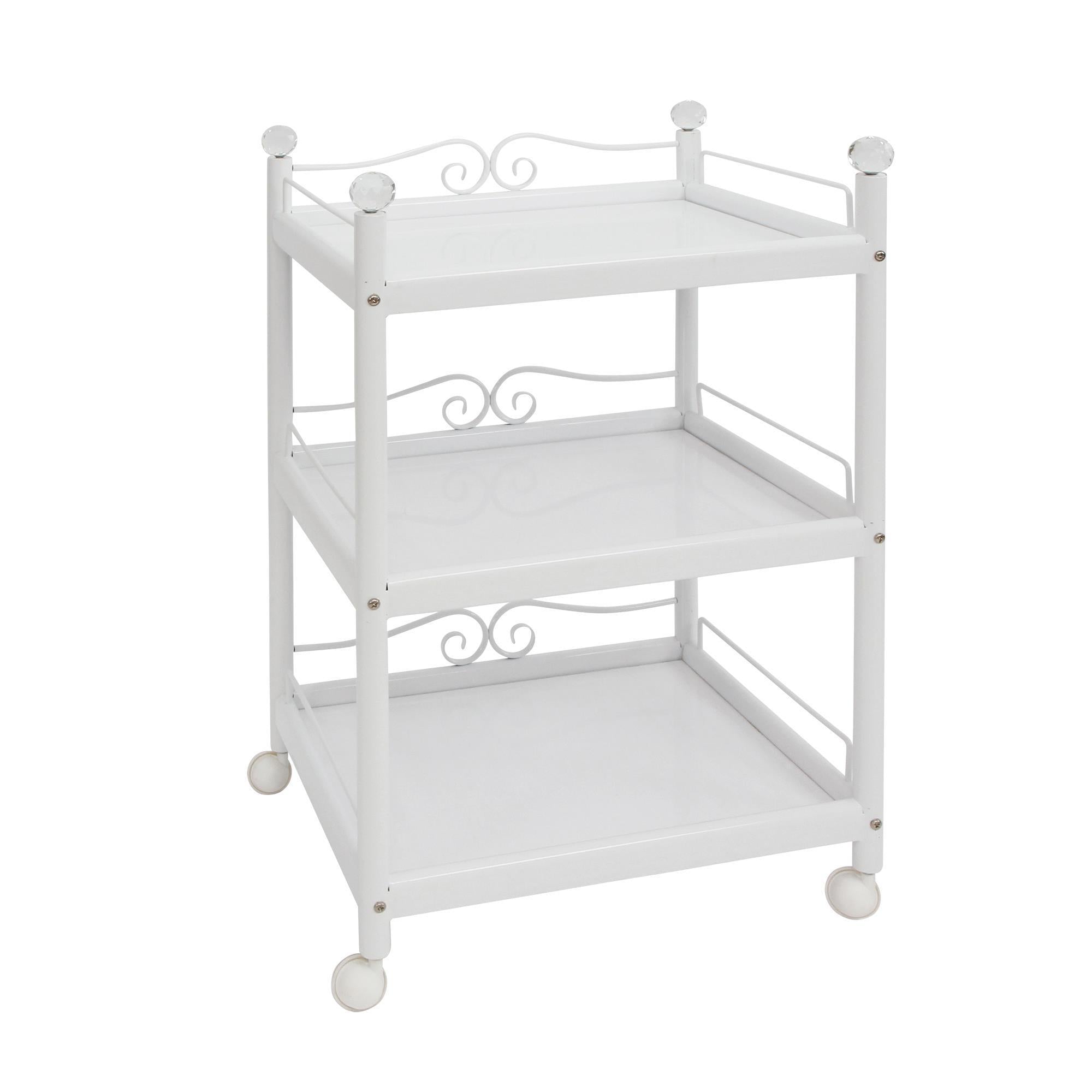 Professional White Esthetician Trolley Cart - Mobile Beauty Station for Facial Spa, Salon & Skincare Clinic Organization