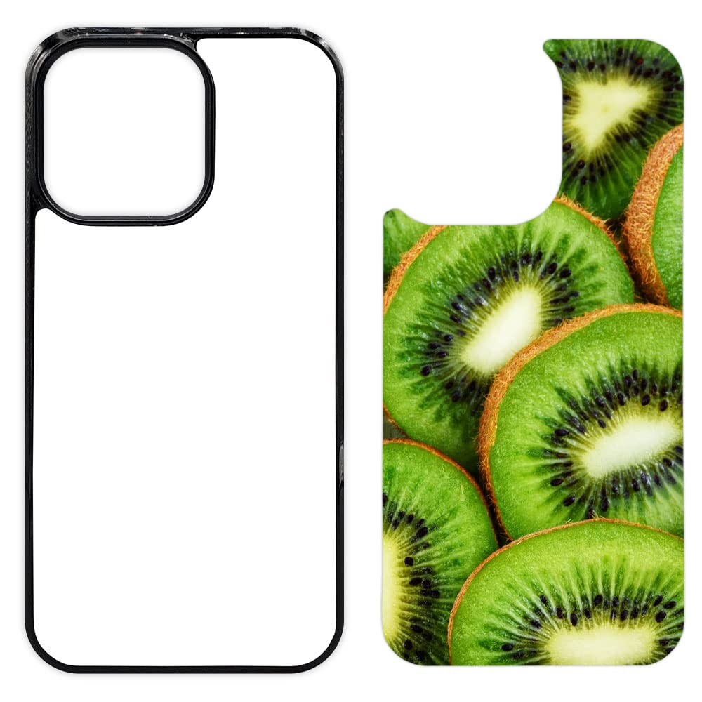 100 Pack Sublimation Phone Cases for iPhone 13 Pro - Blank Rubber Black Dye-Sub Covers with Aluminum Inserts | Printable Phone Case Blanks for Custom Designs, DIY Gifts & Small Business Merchandise