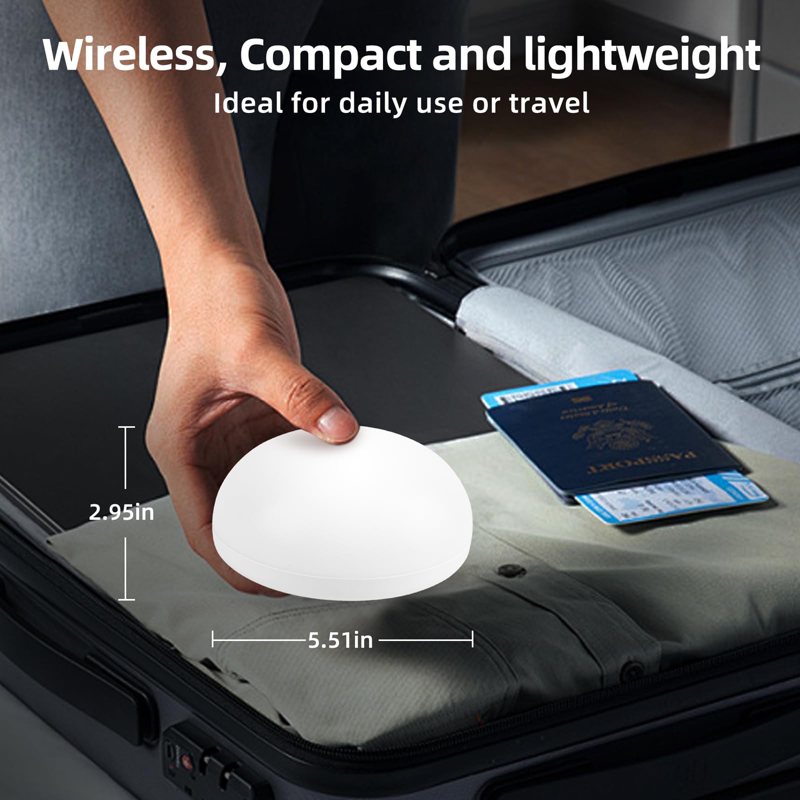 Rechargeable Baby Night Light with Remote & Timer - Dimmable Touch Control Nursery Light for Breastfeeding, 2 Color Modes | Portable Night Light for Kids Room, Bedside & Travel Use