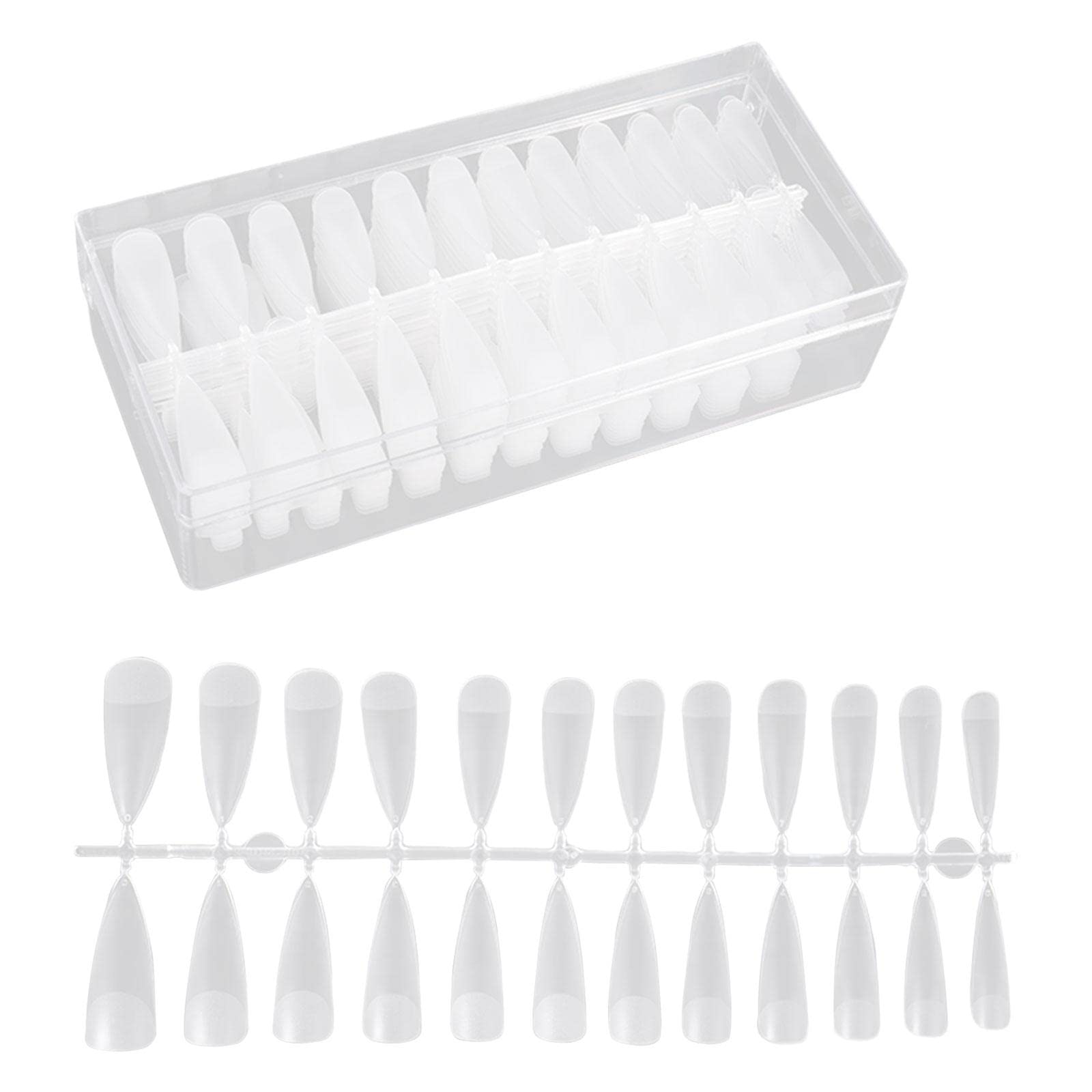 Amagogo 240 Pieces Clear Gel Nail Tips for Soak Off Extensions - 10-12 Sizes, DIY Fake Nails for Home Manicure & Nail Art - Perfect Gift for Women | Salon Quality Nail Extensions for Professional & At-Home Use