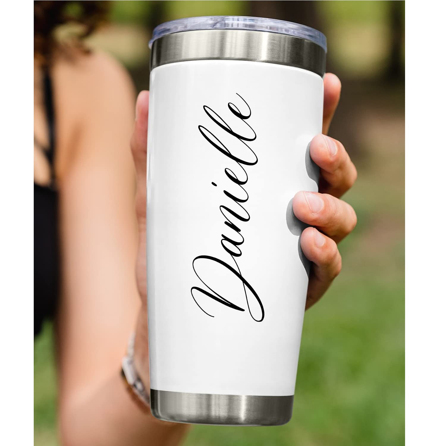 Personalized 20Oz Stainless Steel Coffee Tumbler with Funny Quote - Custom Name Insulated Travel Mug for Hot & Cold Drinks - Perfect Gift for Friends, Coworkers & Coffee Lovers - Great for Office, Gym, Commute & Outdoor Activities