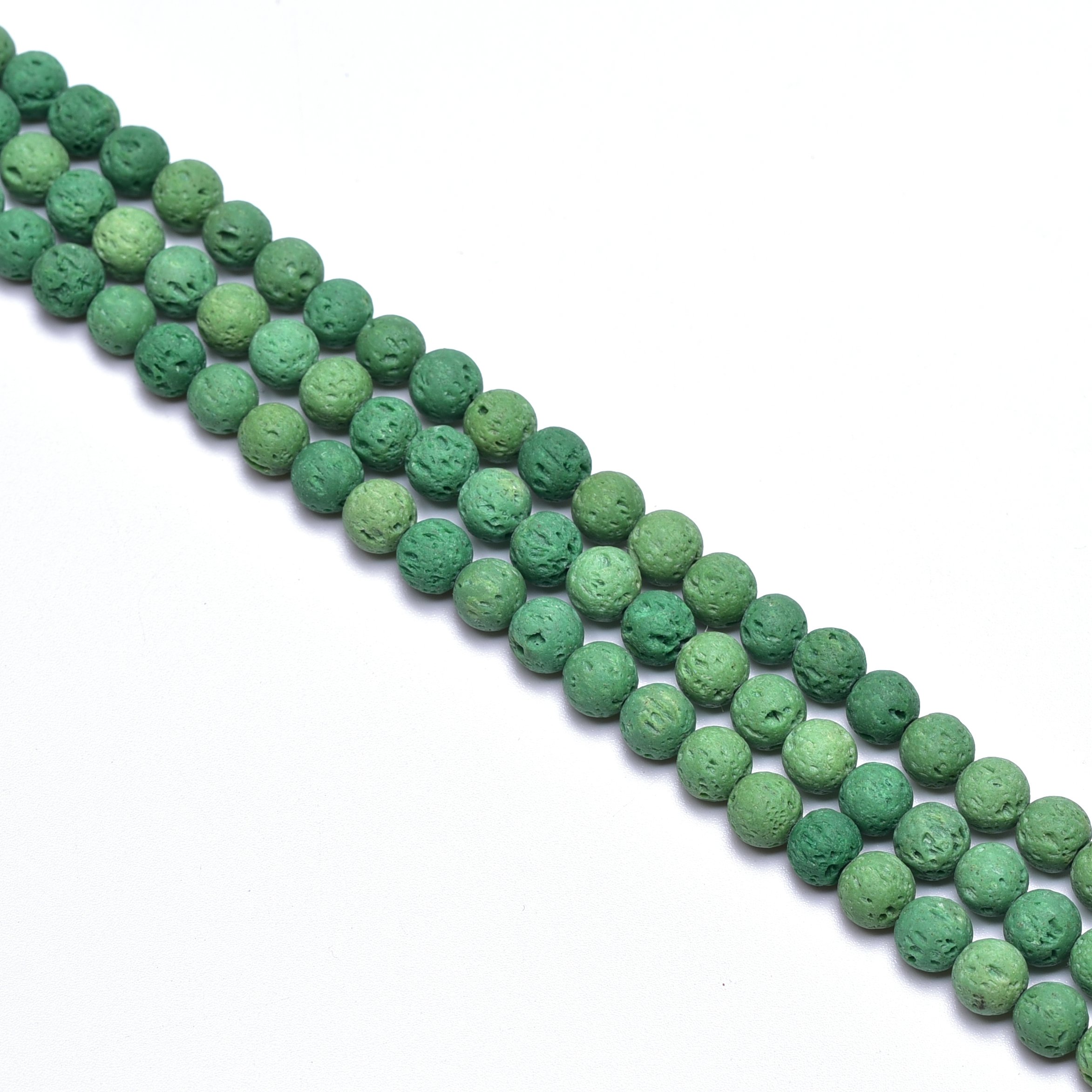6mm Green Lava Rock Stone Beads for Jewelry Making - 60pcs DIY Bracelet Beads, Energy Gemstone Beads, Essential Oil Diffuser Beads - Perfect for Healing Bracelets, Aromatherapy Jewelry & Spiritual Crafts