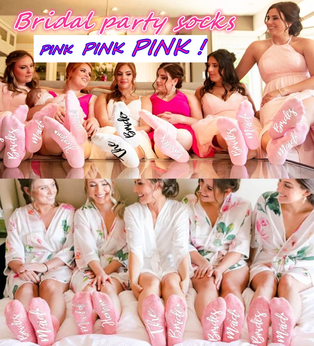 Bridesmaid Gifts - Fuzzy Socks for Bachelorette Party & Wedding Favors - Perfect for Engagement & Bridal Showers