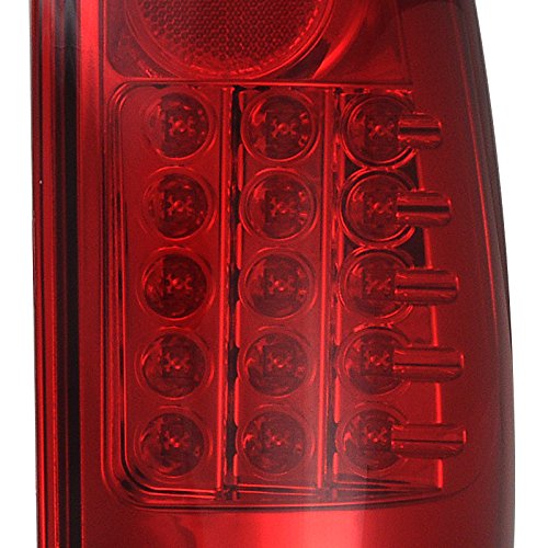 Spec-D Tuning LT-F15097RLED-TM LED Tail Lights for Ford F150 & F250 - Red Clear Lens - Durable Aftermarket Replacement - Perfect for Off-Roading & Night Driving