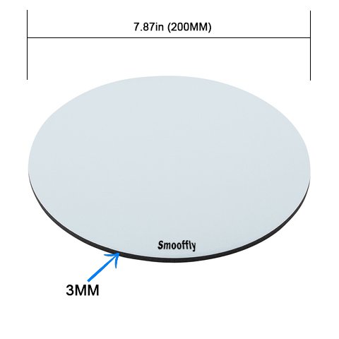 Smooffly Round Donut Mouse Pad - Non-Slip Rubber Gaming Mousepad with Purple Donut Design for PC, Laptop, Office & Home Use
