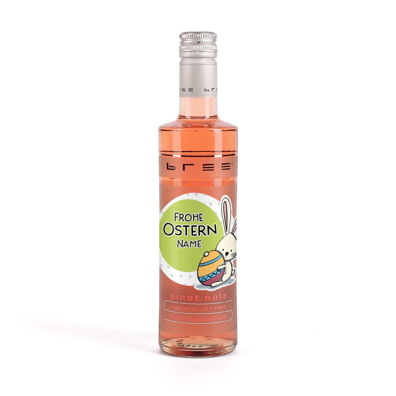Herz & Heim® Personalized Rose Wine in Small Bottle (1 x 0.25L) - Elegant Easter Gift with Custom Name Label - Perfect for Celebrations, Romantic Dinners & Holiday Gifting