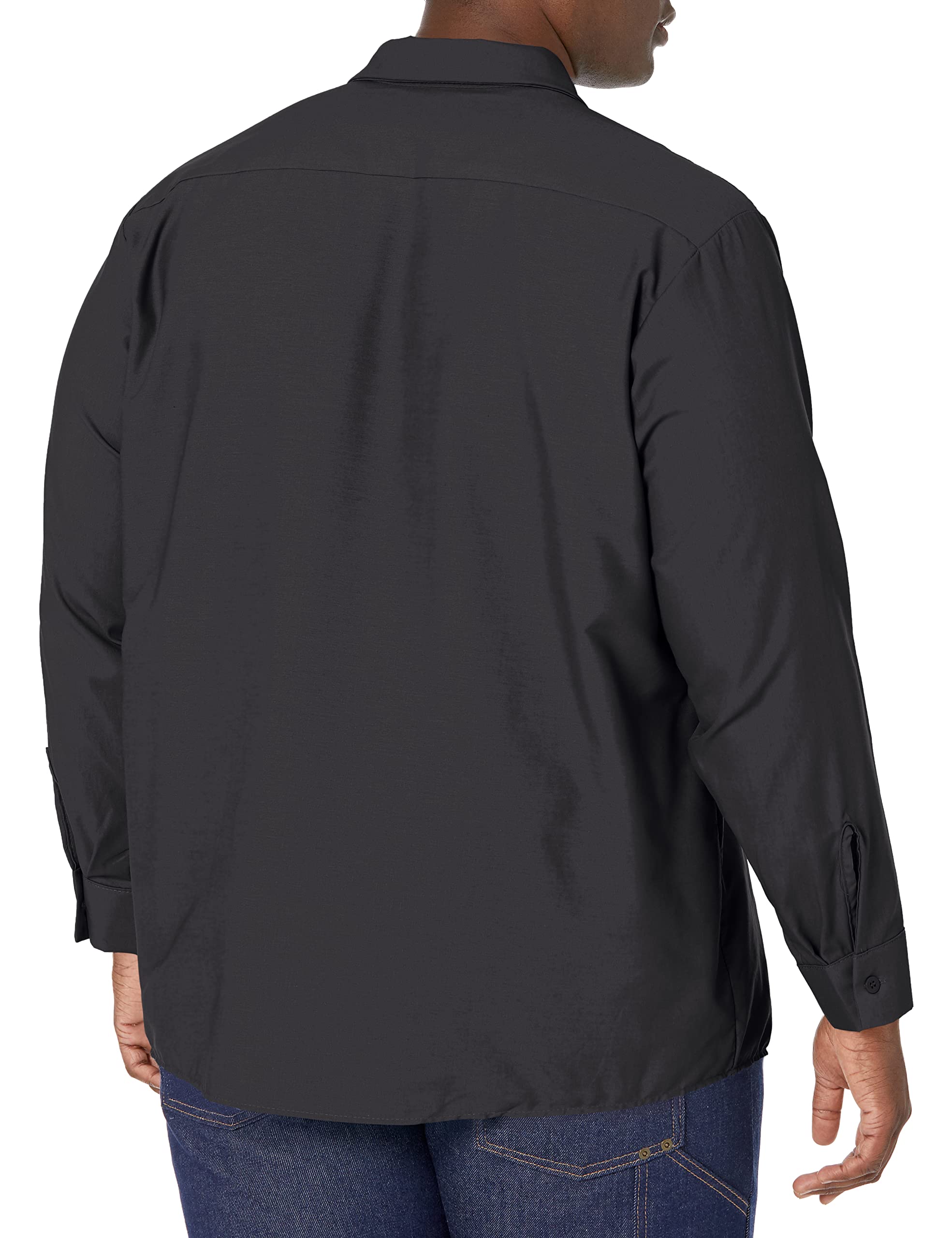 Red Kap Long Sleeve Industrial Work Shirts - 5 Pack (Black, X-Large) - Durable & Comfortable for Construction, Mechanics & Heavy Duty Workwear