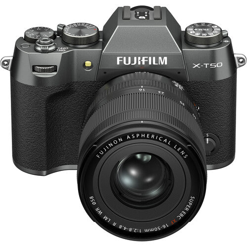 FUJIFILM X-T50 Mirrorless Digital Camera with XF16-50mm F2.8-4.8 R LM WR Lens Kit - Charcoal Silver | Perfect for Travel Photography & Street Shooting