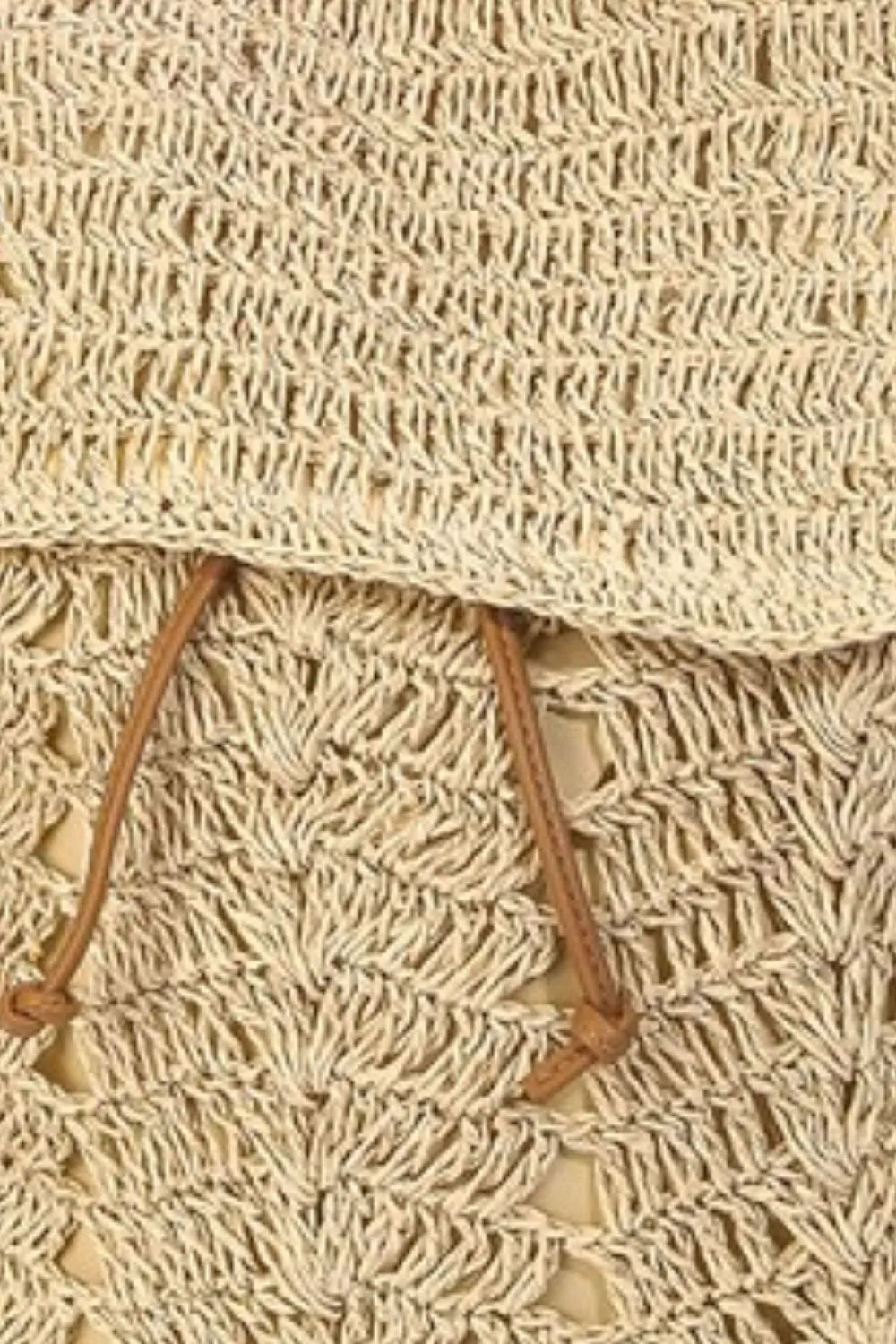 Straw Braided Backpack - Natural Woven Straw Handbag for Women | Beach Tote, Summer Vacation, Boho Festival Accessory