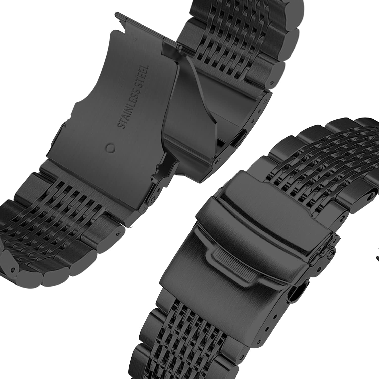 Premium Quick Release Stainless Steel Watch Band 20mm 22mm 18mm 24mm - Luxury Metal Replacement Strap for Men & Women - Perfect for Dress Watches, Business Attire & Everyday Wear