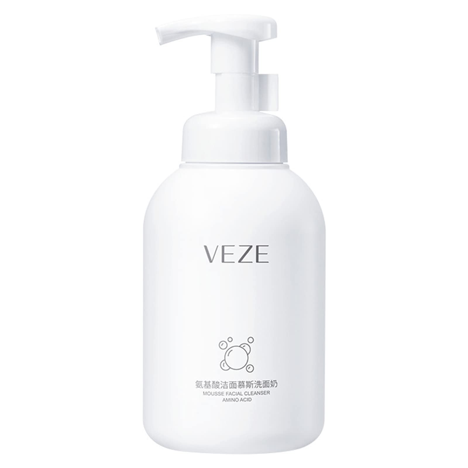 Amino Acid Foam Cleanser with Hyaluronic Acid - Gentle Face Wash for Dry, Oily & Combination Skin - 150ml Hydrating Cleanser for Women | Daily Skincare Routine & Makeup Removal