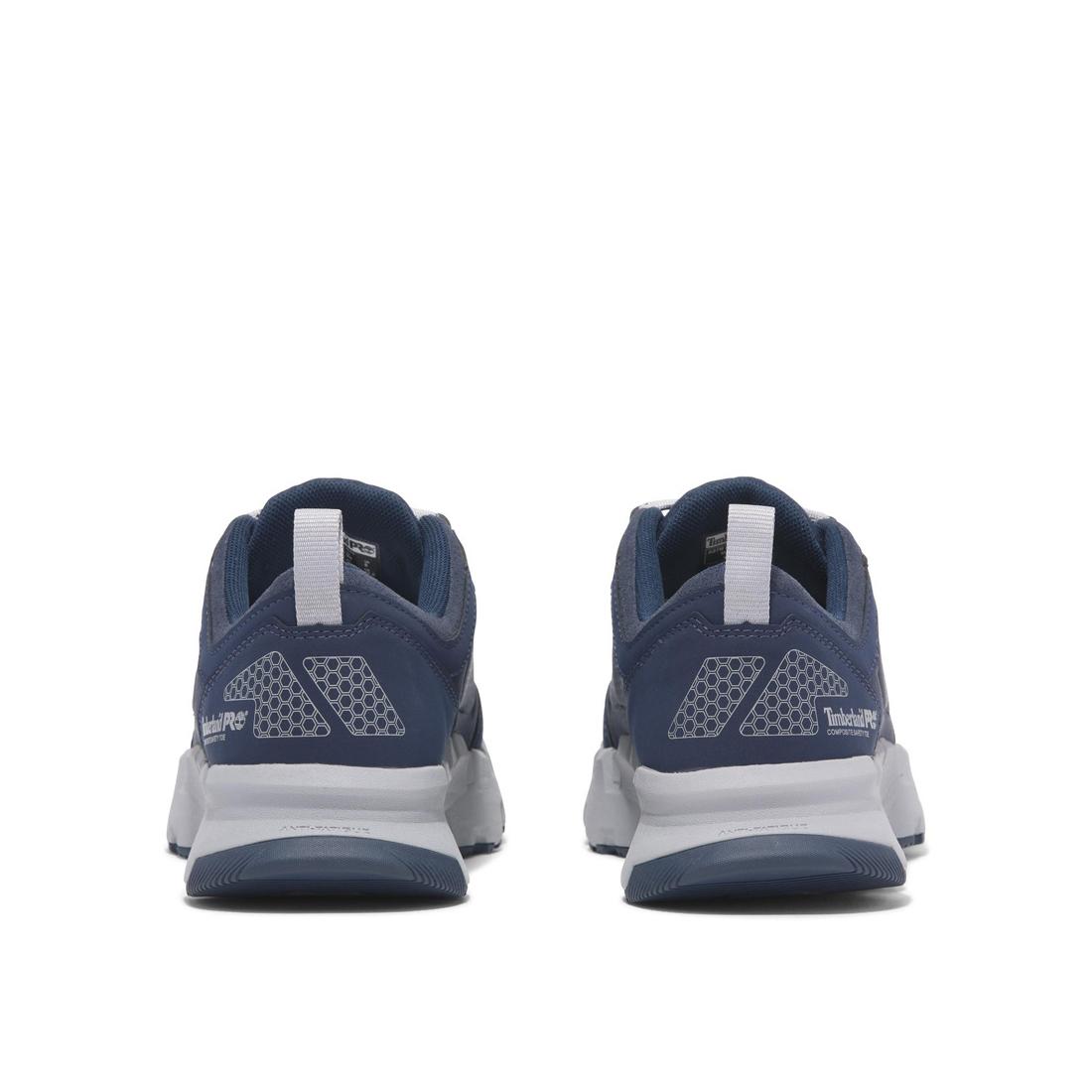PowerTrain EV Composite Toe Work Shoes for Men - Slip Resistant & Lightweight Safety Shoes - Electric Blue - Ideal for Construction, Warehouse & Industrial Work