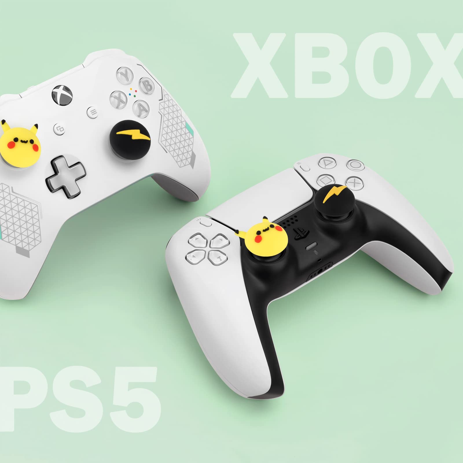 DLseego Anime Themed Cute Squirrel Thumbstick Grip Caps Set for PS5, PS4, Xbox 360, Xbox One Controller - 4PC Joystick Protector Accessories for Enhanced Gaming Comfort - Perfect for Long Gaming Sessions and Anime Lovers