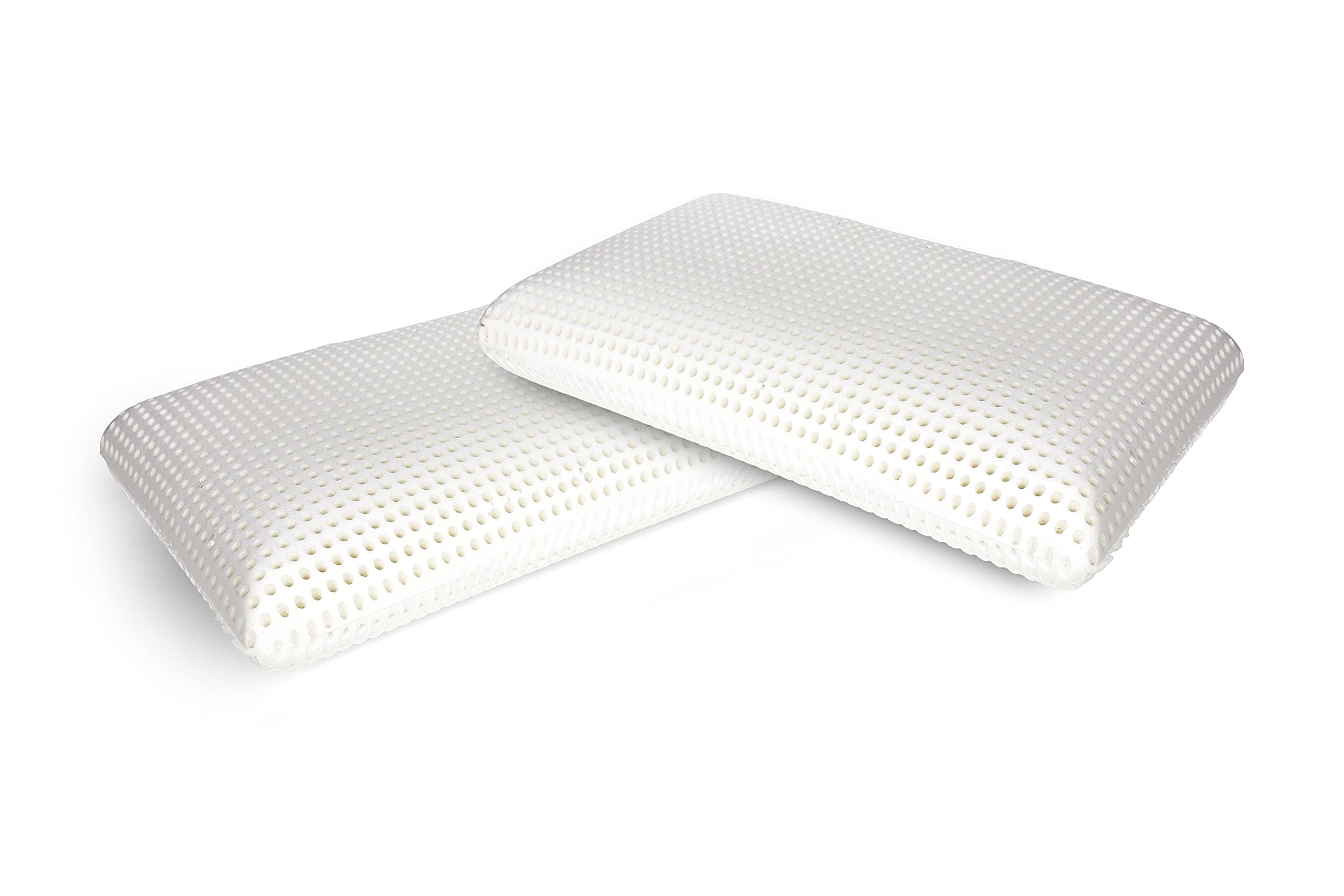 Talamo Italia Set of 2 Ergonomic Soap Pillows - 100% Italian Made Perforated Memory Foam, Hypoallergenic & Breathable Bed Pillows (70x40x16cm) - Perfect for Back Pain Relief & Side Sleepers