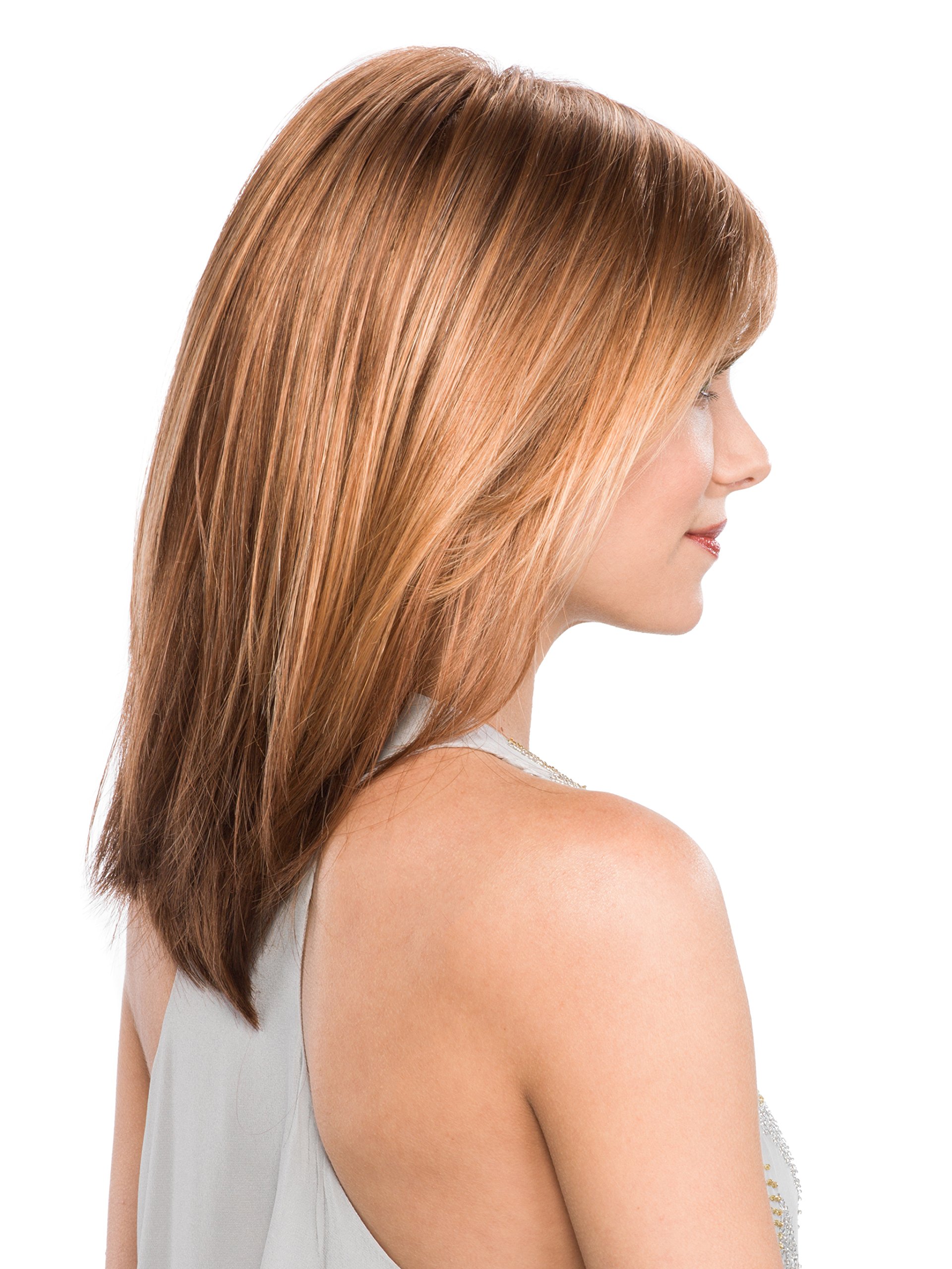 Women's Synthetic Wig Avery-Kahlua - Medium Brown with 25% Gold Highlights | Heat Resistant & Natural Look | Perfect for Cosplay, Daily Wear & Special Occasions