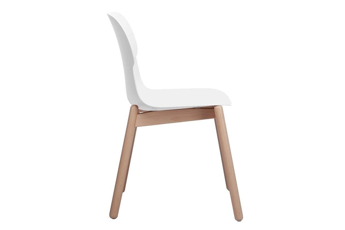 Durable Sammy Plastic Chair with Sturdy Wooden Legs - Perfect for Indoor, Outdoor, Patio, Garden, and Poolside Use