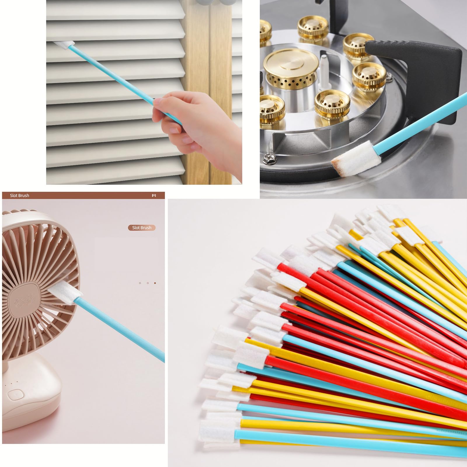 Crevice Cleaning Brush Kit - 50 Multi-Purpose Detailing Tools for Household & Car Cleaning, Disposable Toilet Brush, Ideal for Tight Spaces, Corners, and Hard-to-Reach Areas