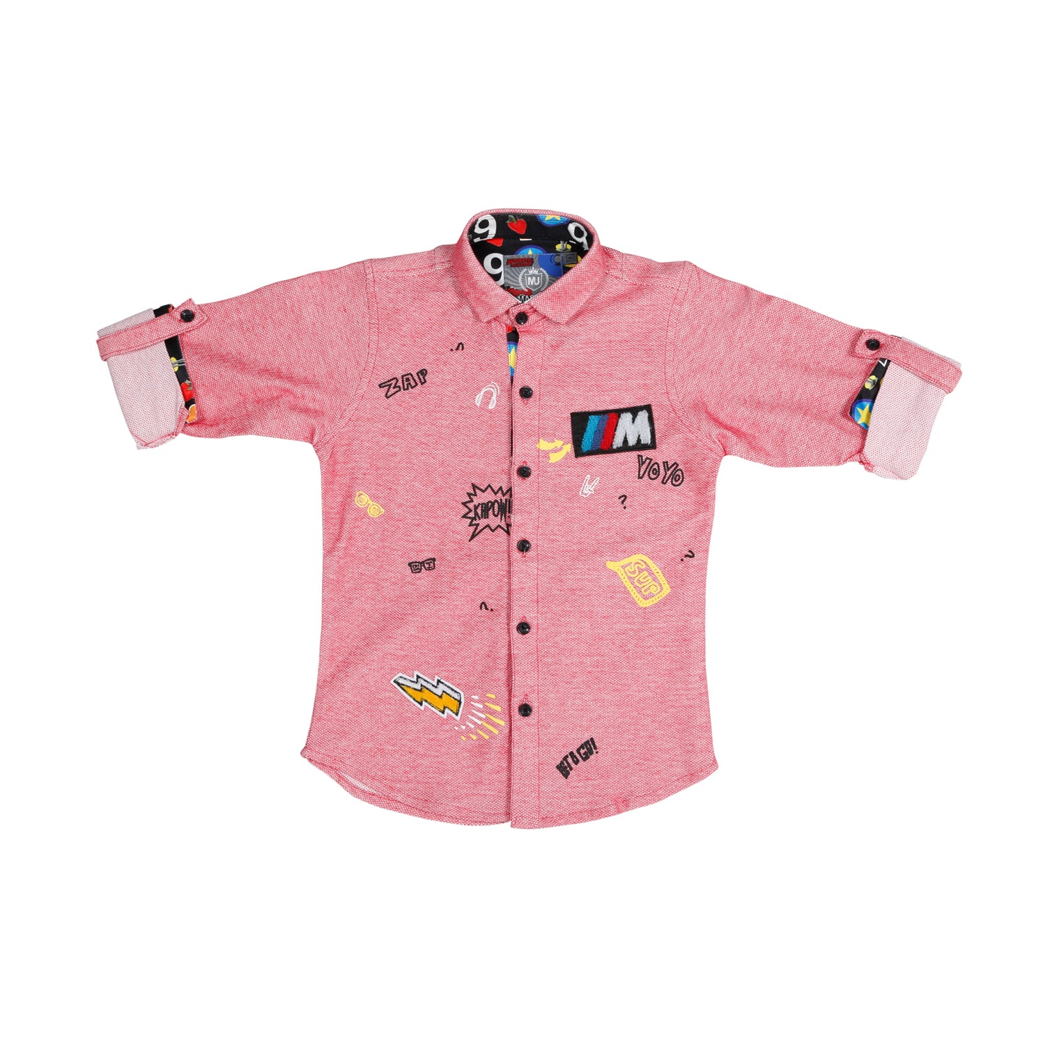 Cool Embroidery Patches Shirt - Trendy Mashup Design for Men & Women | Perfect for Casual Wear, Street Style & DIY Fashion