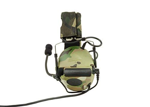 Z-TAC Element Airsoft zComtac II Tactical Headset - Military Noise Canceling Headphones with Nylon/Plastic Construction & MS Plug Z041 (Multicam) - Perfect for Airsoft, Military Simulation & Tactical Training