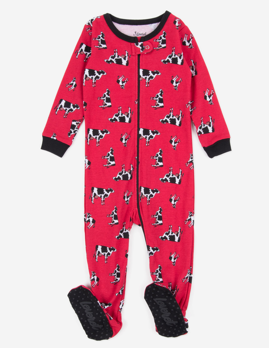 Cozy Cow Print Matching Family Pajama Set - Soft Cotton Sleepwear for Women, Men & Kids - Perfect for Christmas, Family Photos & Holiday Gatherings