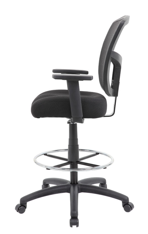 Boss Contract Mesh Drafting Stool B16021 - Adjustable Height Ergonomic Office Chair for Architects, Designers & Artists - Perfect for Drafting Tables, Studios & Home Offices
