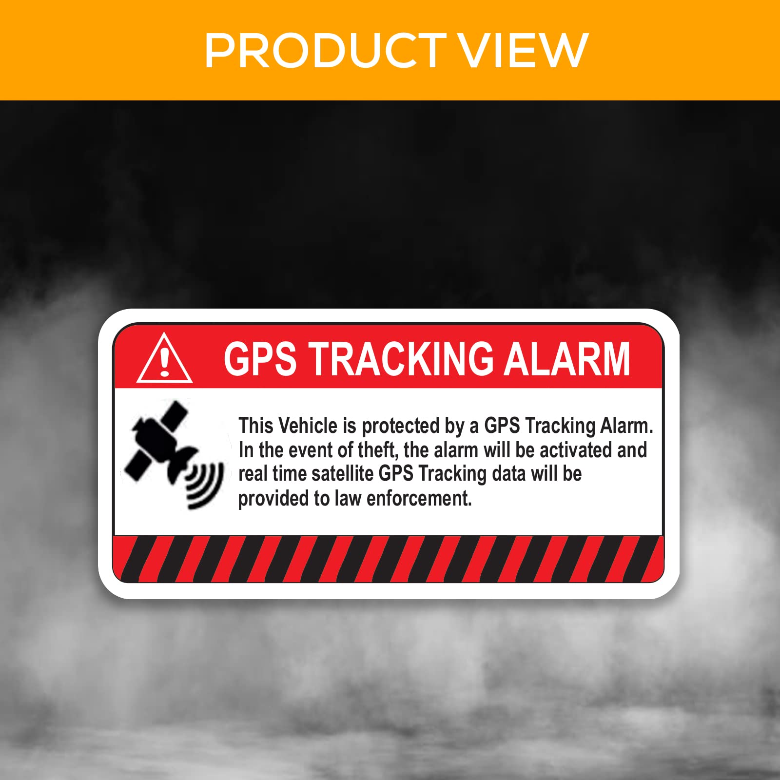 Premium GPS Tracking Sticker for Car, Bike, Motorcycle - Anti-Theft Warning Decal | 4