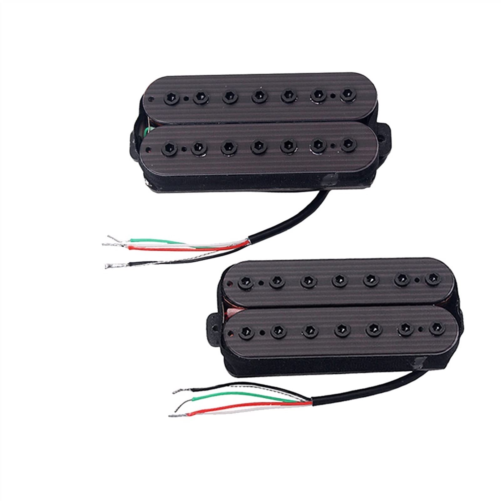 Alnico V 7 String Guitar Pickup Set - Double Coil Humbucker for Neck & Bridge Position - Replacement Pickups for Metal & Rock Music Performance