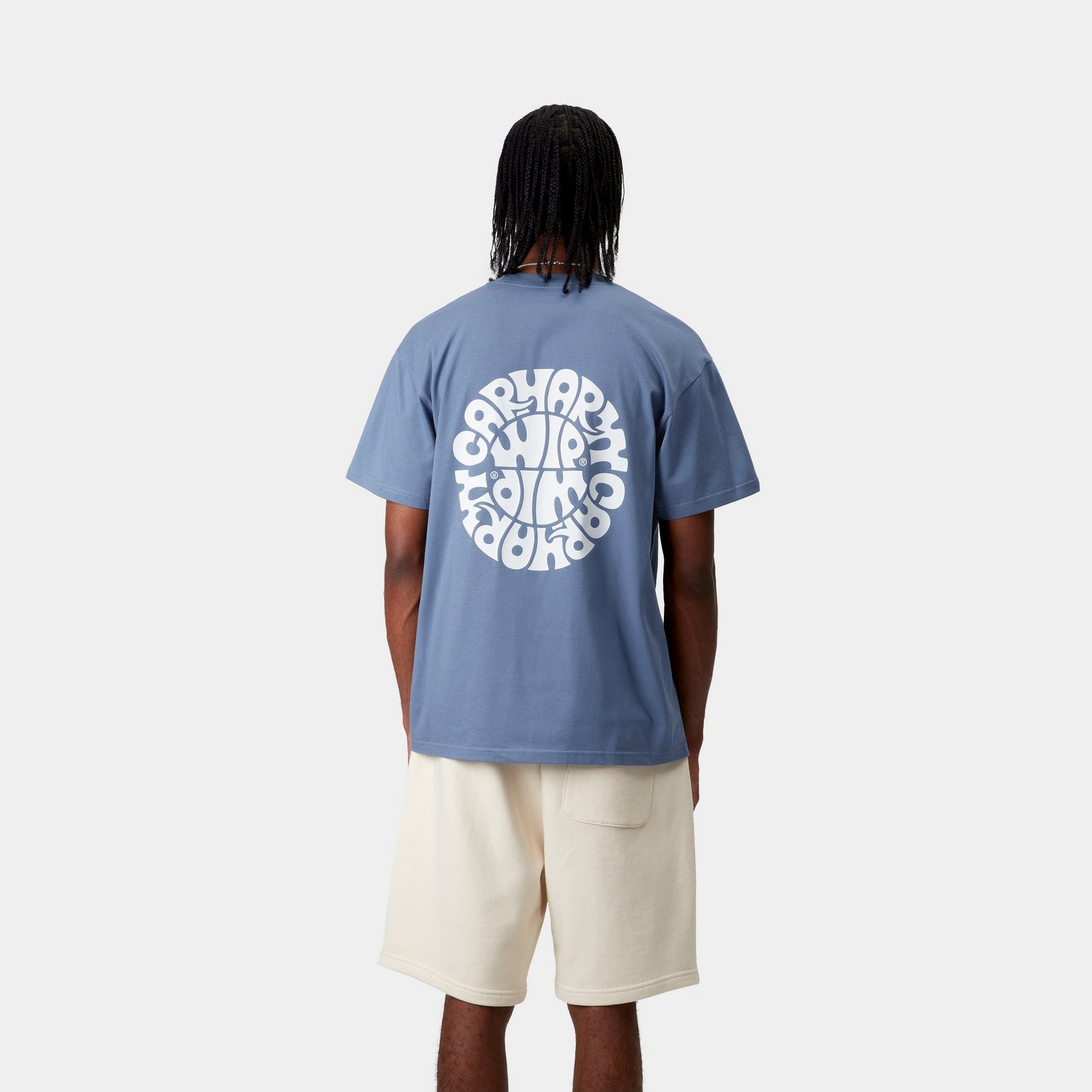 Jazzy T-Shirt for Women - Blue Iris & White Cotton Tee | Casual Wear, Street Style, Everyday Outfit