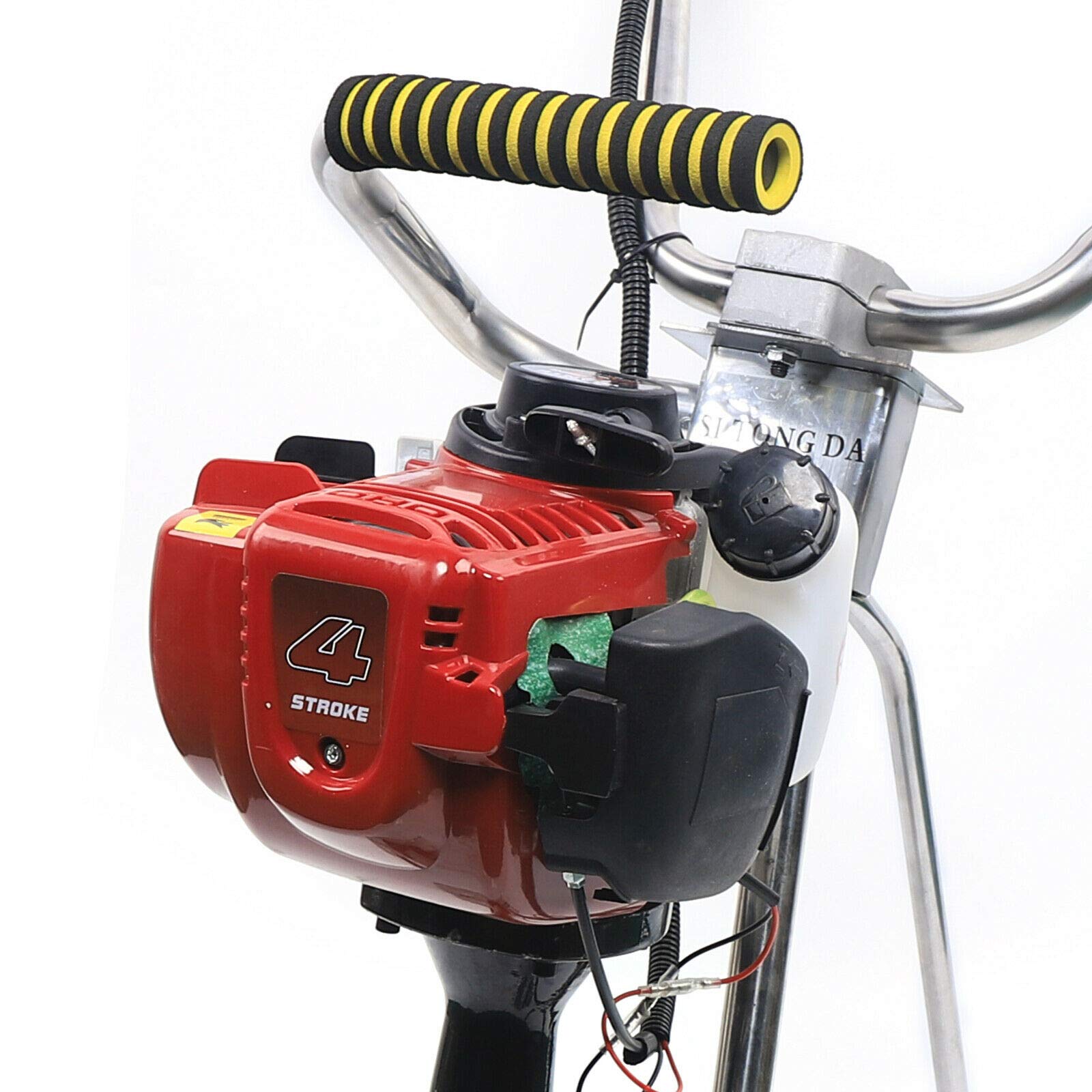 4 Stroke Concrete Vibrating Leveling Machine - Heavy Duty Tamp Beam Surface Finisher & Power Trowel for Concrete Screeding | Professional Soil Compactor & Tamper Machine with Stainless Steel Body | Ideal for Driveway Paving, Patio Leveling & Construction Projects