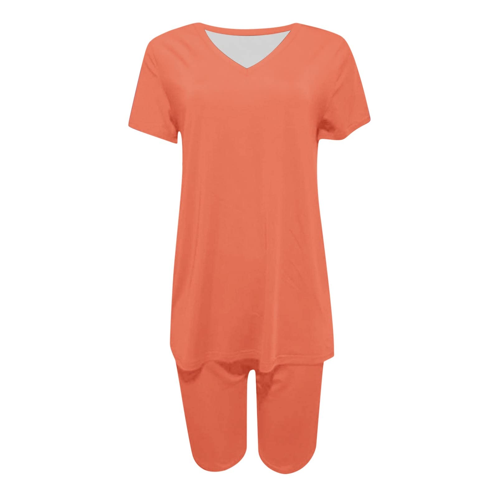 Jsaierl Women's 2 Piece Tracksuit Set - Short Sleeve Tunic Top & Bodycon Biker Shorts - Plus Size Activewear Outfits for Yoga, Running & Gym Workouts | Prime Deals & Lightning Deals Today