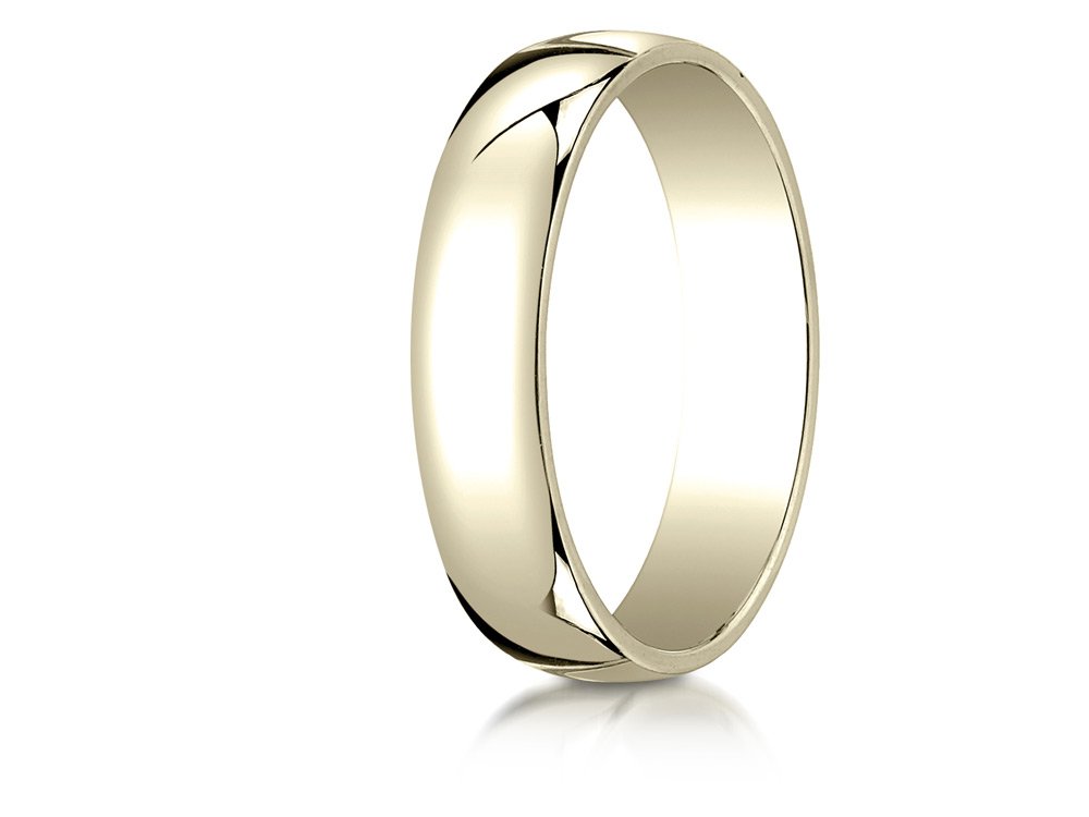 14k White Gold 5mm Dome Light Ring for Women - Elegant Everyday Wear