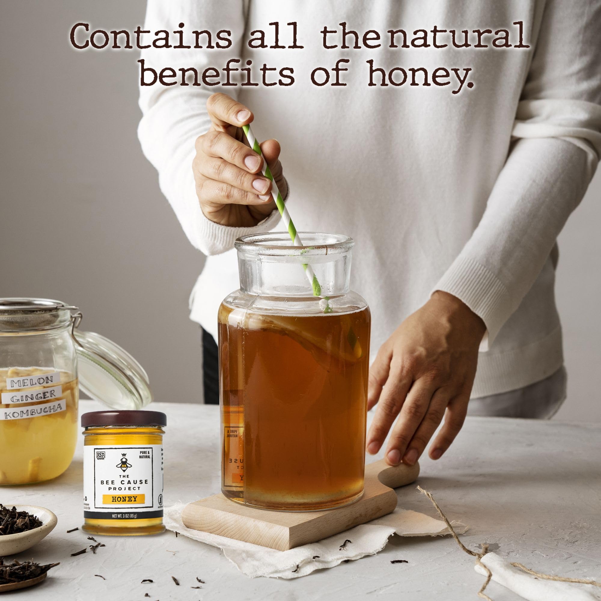 Pure Raw Honey by Savannah Bee Company - Unfiltered, Natural, All-Natural Sweetener for Tea, Baking & Healthy Breakfasts