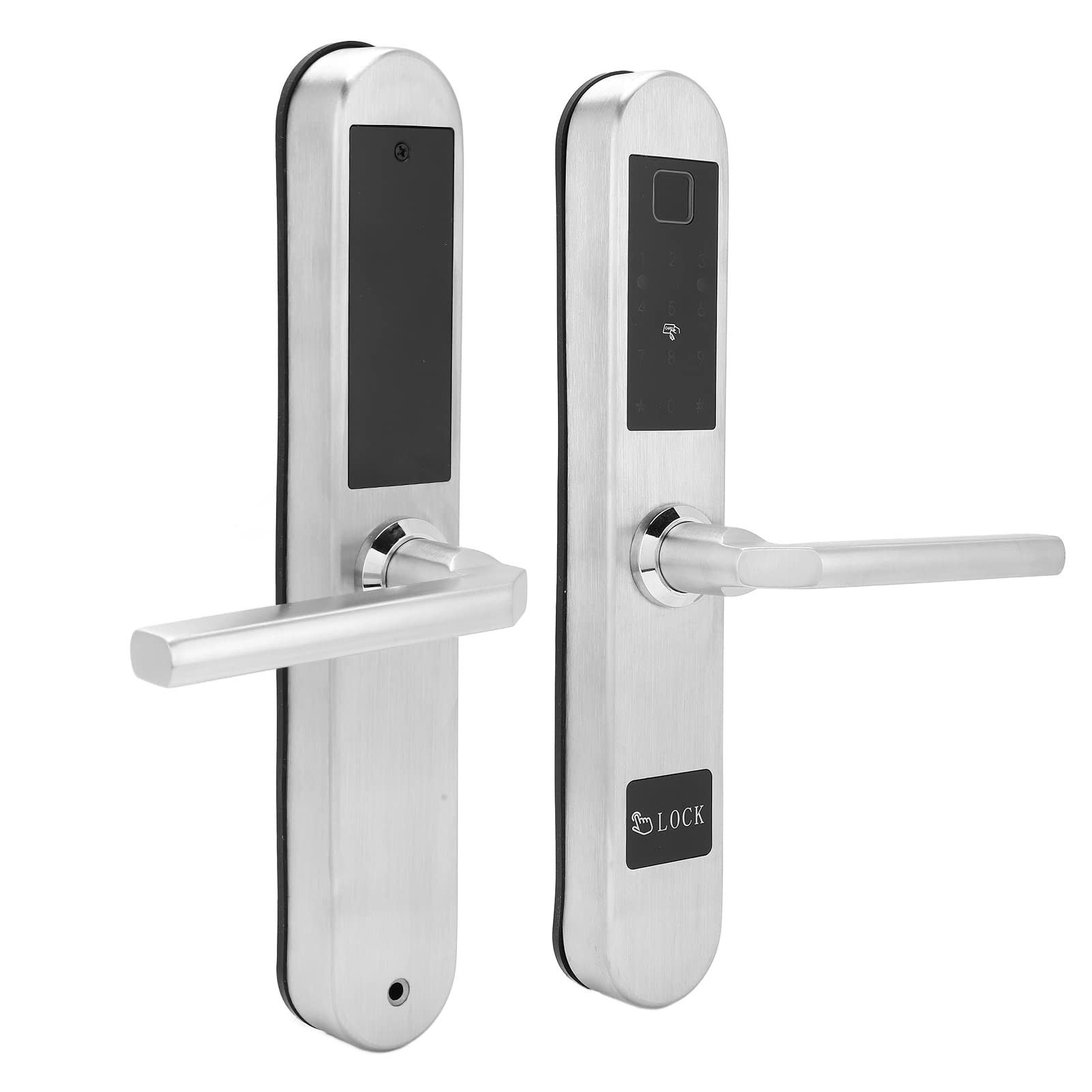 Smart Electronic Door Lock - 4-in-1 Keyless Entry with PIN Code, RFID Card, Fingerprint & Mechanical Key - Aluminum Alloy Home Security Lock with Slim Design (3585 Lock Body) - Perfect for Apartments, Vacation Homes & Rental Properties
