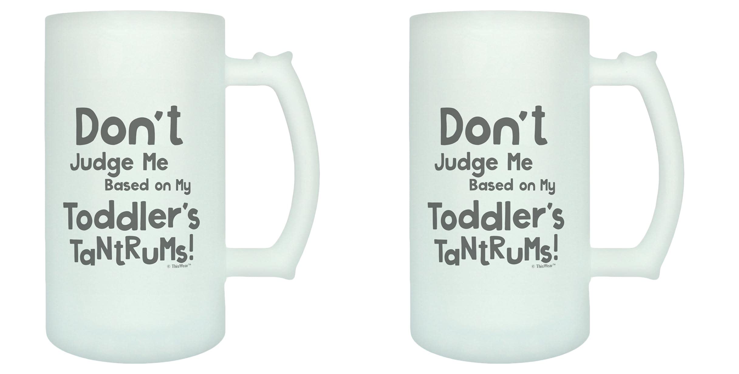Best Gifts for New Parents - 2 Pack 16oz Frosted Coffee Mugs Set for Mom and Dad | Perfect for Toddler Tantrums, Morning Coffee, and New Parent Appreciation