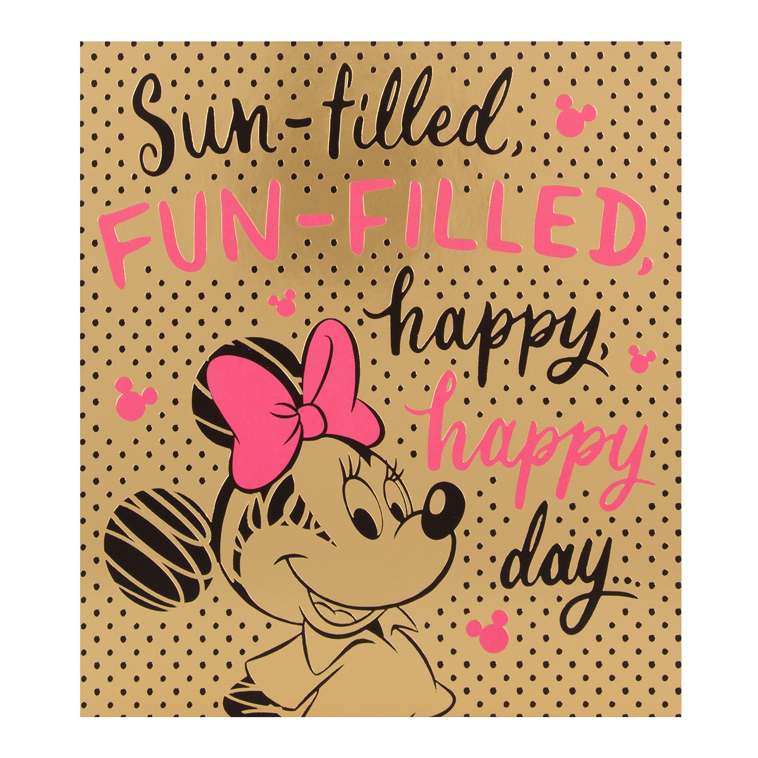Hallmark Disney Minnie Mouse Greeting Card - Fun & Colorful Birthday Card for Kids, Women, Friends | Perfect for Birthdays, Holidays & Special Occasions