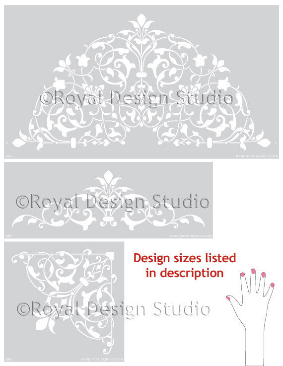 Arabesque Ceiling Stencil Set - DIY Home Decor for Walls, Furniture & Crafts - Perfect for Home Renovation, Wedding Decor & Interior Design Projects