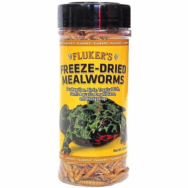 Fluker's Freeze Dried Mealworms for Reptiles, Birds & Chickens - High Protein Pet Food - Perfect for Feeding Bearded Dragons, Geckos & Wild Birds