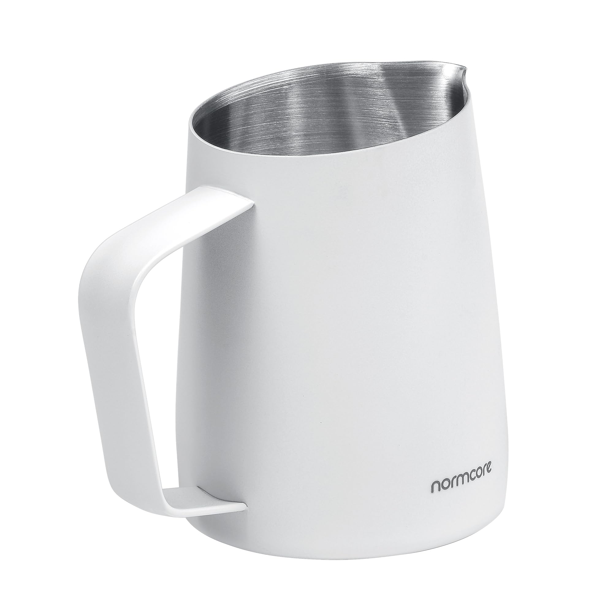 Premium Normcore Milk Frothing Pitcher 15.2 oz (450ml) - Barista-Grade Espresso Steaming Jug with Round Spout & Non-Stick Coating - Perfect for Latte Art, Cappuccino & Home Coffee Brewing